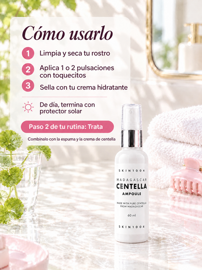 Cómo usar el sérum calmante de centella en 3 pasos, paso 2 de tu rutina coreana