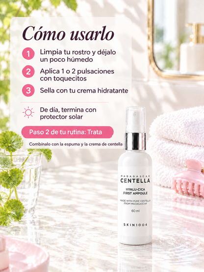 Cómo usar el sérum hidratante Hyalu-Cica en 3 pasos, paso 2 de tu rutina coreana