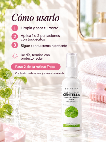 Cómo usar el sérum iluminador de centella y niacinamida en 3 pasos, paso 2 de tu rutina coreana