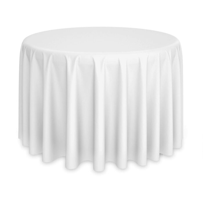 Table Cover for 4 Feet Round Table - White